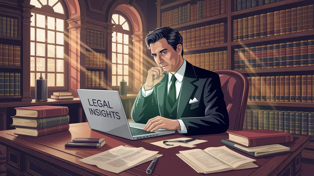 Lawyer in library turning thick regulations into podcast audio on laptop