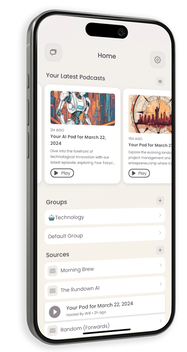 Jellypod Mobile App Home Screen