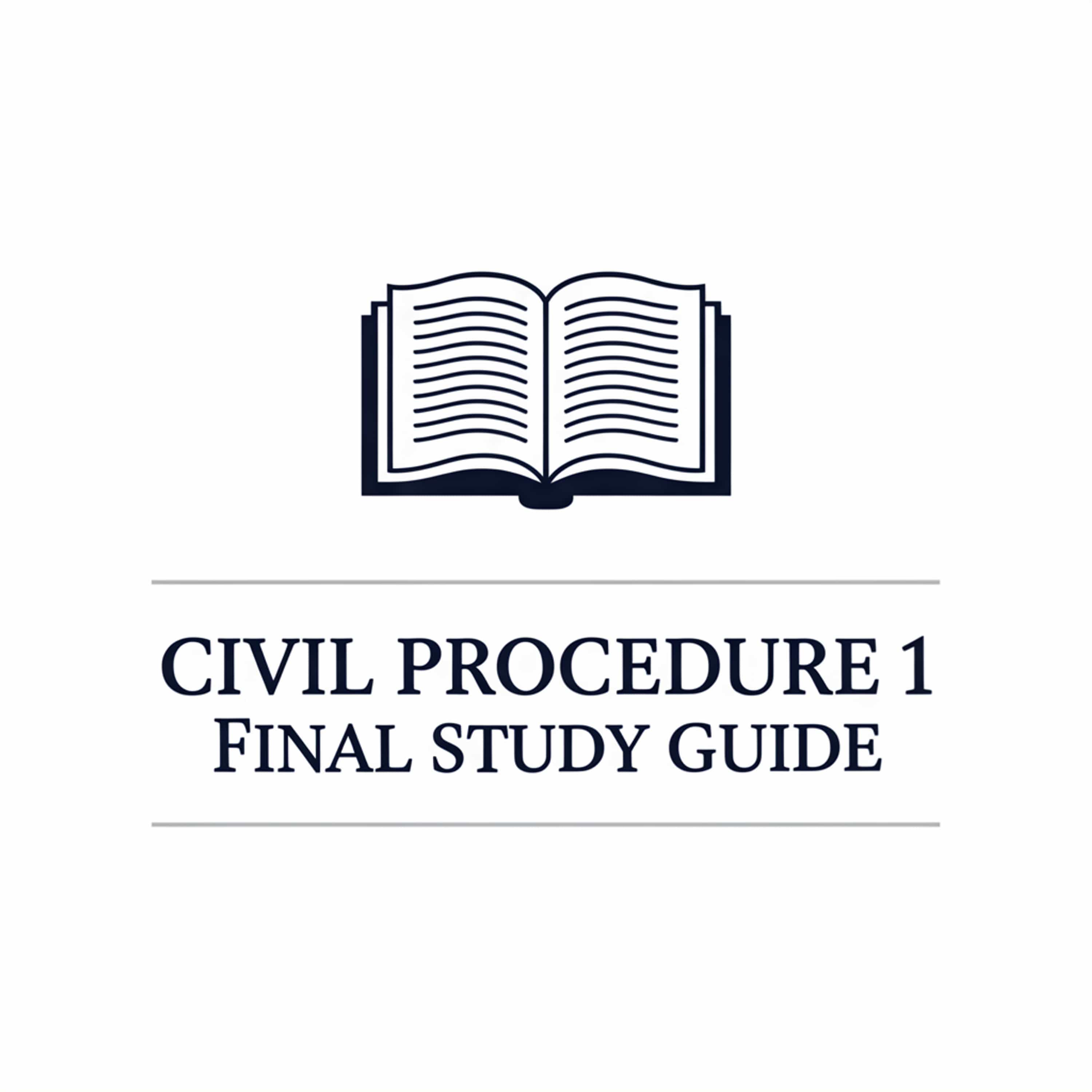 Civil Procedure 1 Final Study Guide